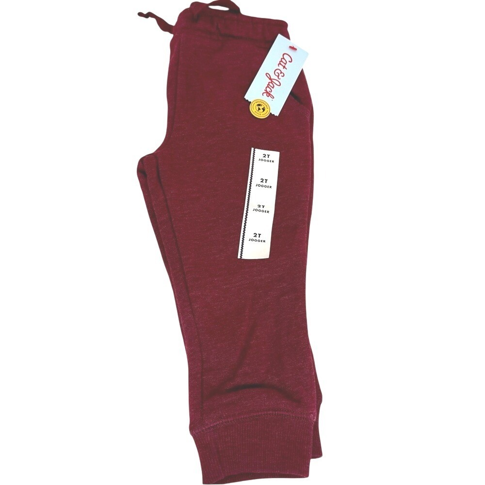 Cat & Jack Maroon Jogger Sweatpants New Size‎ 2T New Toddler / Kids Pants